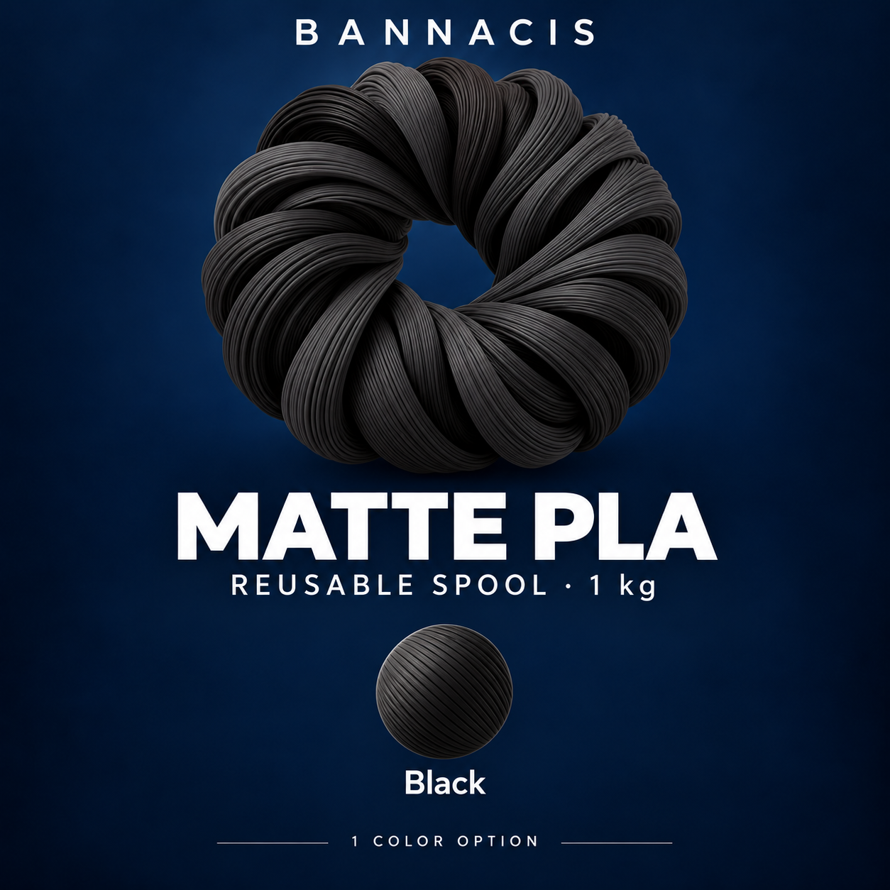 Bannacis Matte PLA - Reusable spool (1 kg) — Preorder
